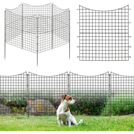 5 Panels Decorative Garden Fence Playpen Enclosure Pen Dog Cat Barrier Border (1/5)