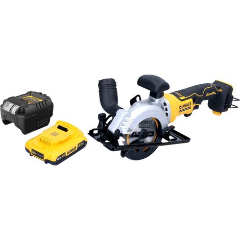 DeWalt DCS 571 D1 Scie circulaire portative sans fil 18 V 115 mm Brushless + 1x batterie 2,0 Ah + chargeur