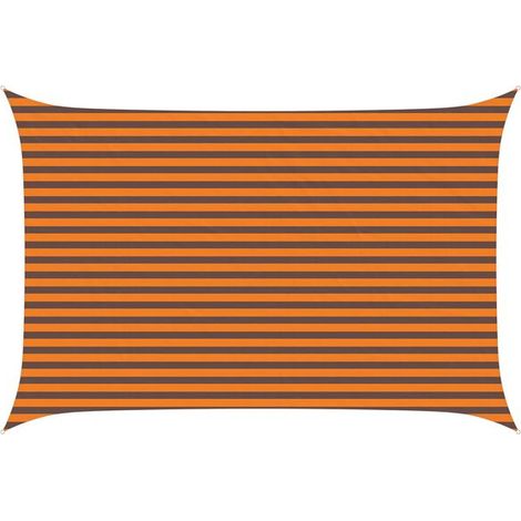 Voile d'ombrage orange-brun, 4,5 x 3 mètres, tissu Oxford 100% polyester. (1/2)