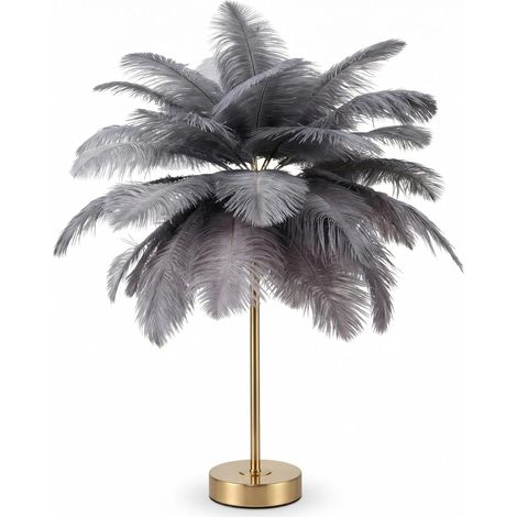 Lampe de Table LED Plumes Tactile USB Rechargeable Décoration Chambre (1/5)