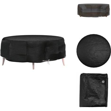 Abdeckung für Lounge-Insel 8 Ösen Ø188x50 cm Rund - Lounge Inselfabrikate - Gartenmöbelschutzhülle - UV-Schutz - Wasserfeste Überdachung - Gartenmöbel Abdecken (1/5)