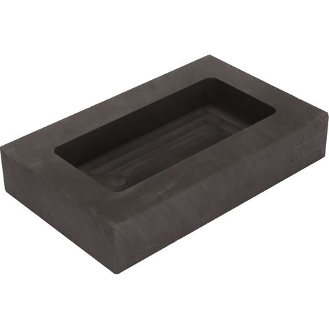 Moule de coulée en graphite 115x53x18mm, creuset de raffinage métal pour fusion d’aluminium, moule à lingot 2000g, moule de fonderie pour or, moule de moulage robuste. (1/5)