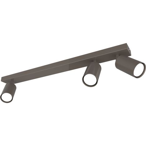 LUMICOM FLECK Plafoniera, 3x GU10, max 33W, metallo, tortora lucido, D.6cm (1/2)