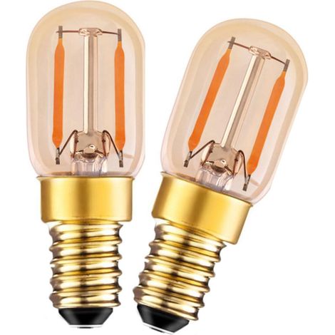 Vintage E14 Ampoule LED 1W Mini Couleur Ambre Verre Ampoule, Lumière Douce Blanc Chaud 2200K, Equivalent 10W, Ampoule à Filament LED E14, 95 Lumens, Lot de 2 (1/5)