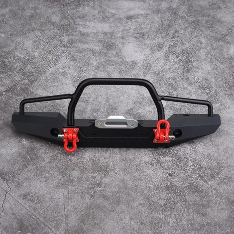 Pare-chocs avant plat en métal avec éclairage LED pour crawler TRX-4 et SCX10II 90046, 1/10