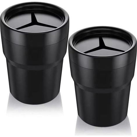 Lot de 2 mini porte-stylos en PVC pour voiture, porte-monnaie, porte-gobelet, noir (1/5)
