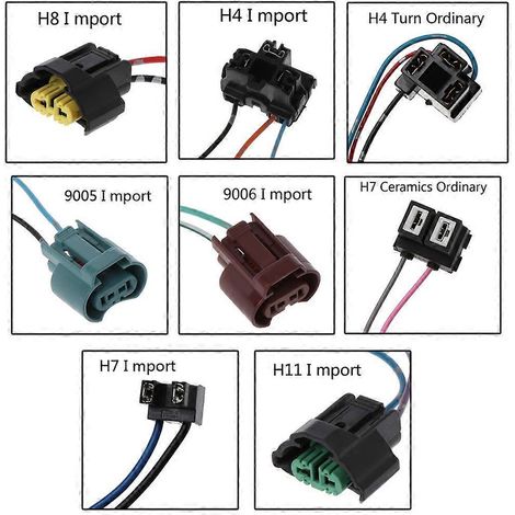 Connecteur de remplacement pour ampoule halogène H7 à 2 broches avec fil (1/4)