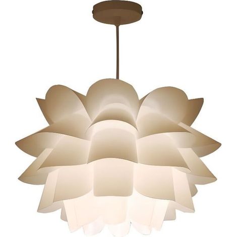 Assemblée Lotus Lustre plafond Suspension Abat bricolage Puzzle Lumières Abat-jour moderne Chambre Ameriacan Nord de style européen (1/4)