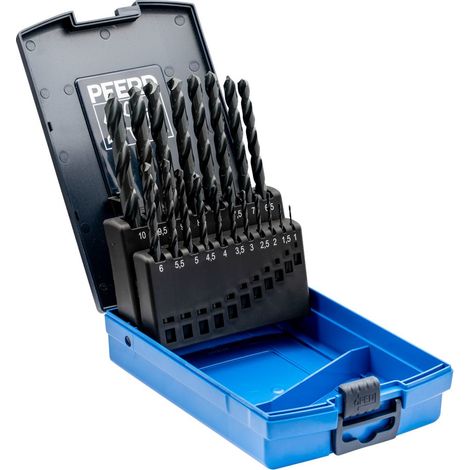 Set de brocas en espiral de caballo Set SPB DIN 338 HSSG N 1-10STEEL 19