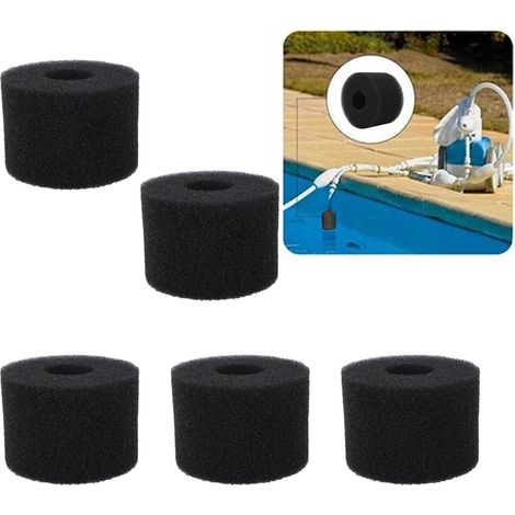 Packung mit 5 wiederverwendbaren und waschbaren zylindrischen Filterkartuschen für Schwimmbäder (kleine Größe). (1/5)