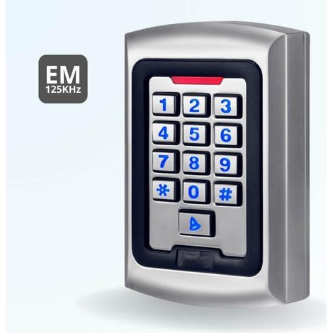 Clavier S5 étanche à codes et badges RFID EM pour gâche électrique