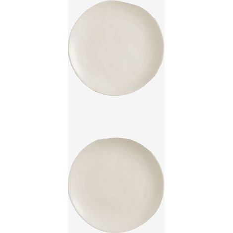 SKLUM 2er-Pack Dessertteller aus Steingut Belvere Gardenia Weiß