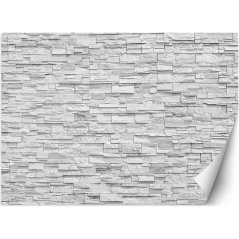 Papier peint mur de pierre blanche - 400 x 280 cm