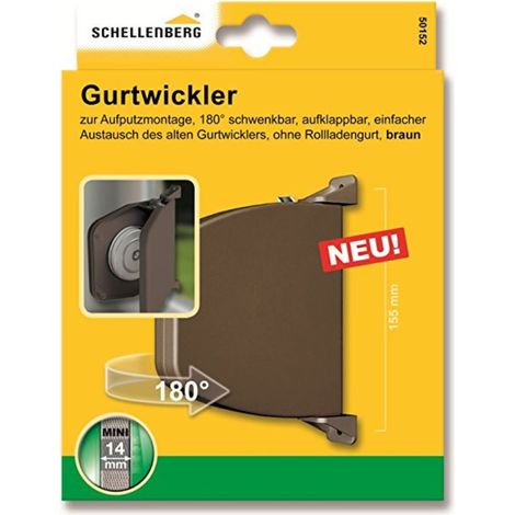 Schellenberg Aufschraubwickler aufklappbar Mini braun ohne Rolladengurt Rolladen & Zubehör (1/2)
