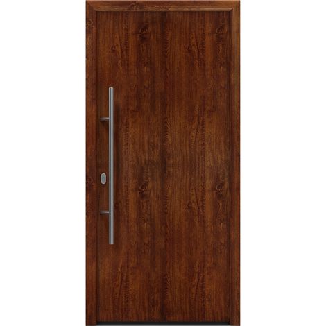Hörmann Ecostar Haustür "ISOPRO IP 010", dark oak, 110 x 210 cm (B x H), DIN Links