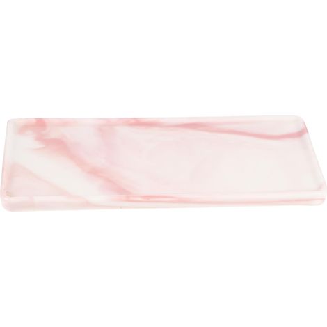 Plateau Multifonctionnel en Céramique Motif Marbre 20,5X9,5 CM, Organiseur pour Bijoux et Cosmétiques, Adapté pour Table de Chevet et Salle de Bain'-'-