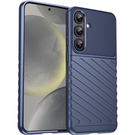 Funda protectora de silicona reforzada para Samsung Galaxy S25+ Thunder Case - azul (1/5)