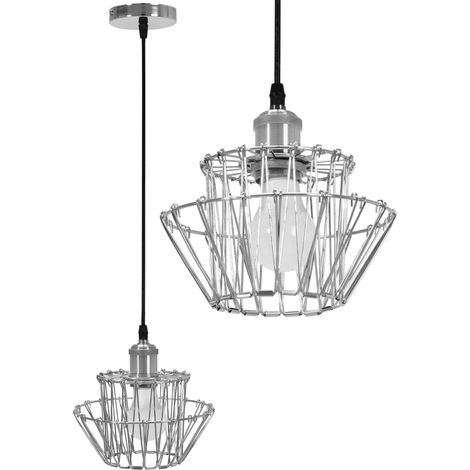 Pendant Lamp TOOLIGHT APP943-1CP KIT Chrome 1-light point E27 20x20x17-97cm