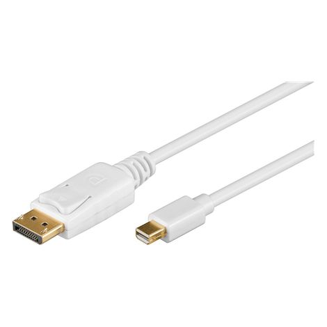 Goobay DisplayPort-Kabel Stecker Mini-DisplayPort Stecker 20-poliger DisplayPort 2 m Weiß