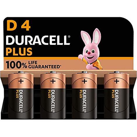 Duracell Plus-D K4 Batteria Torcia (D) Alcalina/manganese 1.5 V 4 pz.