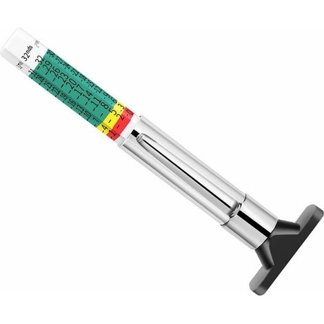 Medidor de profundidad de neumáticos, medidor de profundidad de neumáticos inteligente de seis lados, codificado por colores, 25 mm (1/4)