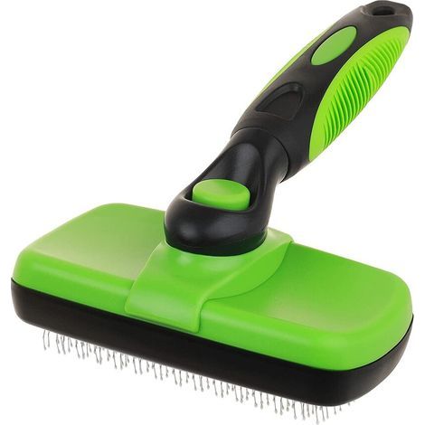 Self-cleaning pet brush, black/green (1/5)