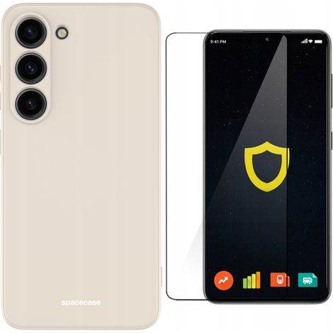Custodia protettiva, robusta e solida, in silicone opaco per Galaxy S23 + Glass (1/5)