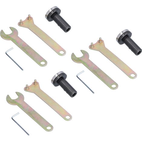 Jeu de 3 adaptateurs douille d'arbre M10 pour meuleuse, mandrin mandrin de connexion, manchon d'accouplement en acier, accessoire polyvalent. (1/5)