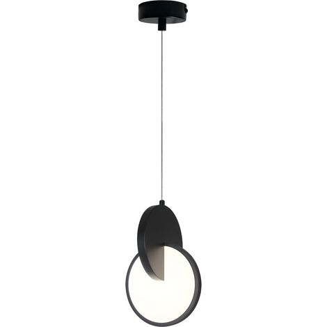 Suspension LED CCT 8W noire double anneau Circlo Light (1/5)