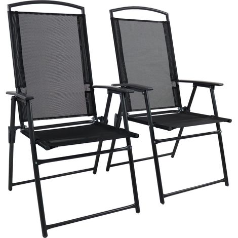 2 pezzi sedia da giardino Seggiolone Sedia pieghevole 105x61x56 - VCM