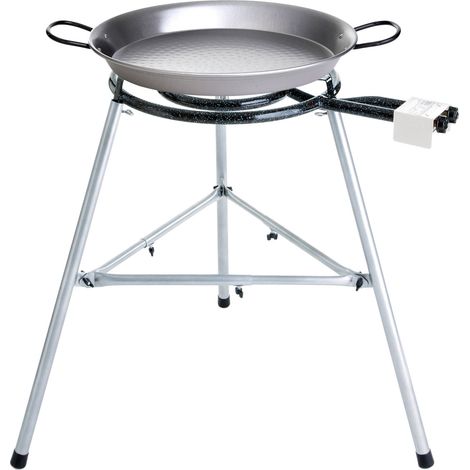 Paella World Comfort Line Set 4 mit Brenner und Paella-Pfanne aus Stahl Ø 50/65 cm