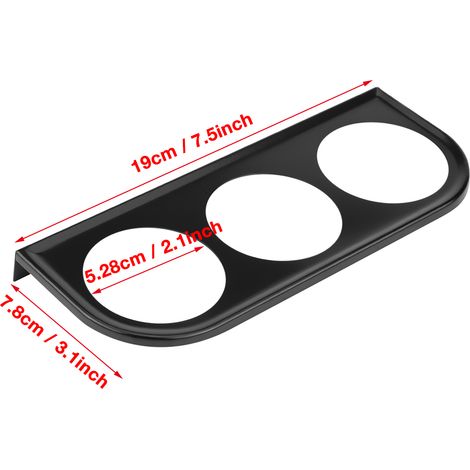 52mm 2 pouces universel multi-trous jauge mètre support de montage sur pilier support de support noir (1/5)