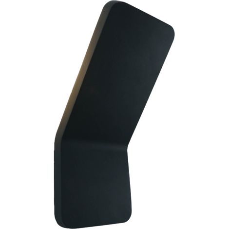 GLOUPIE Applique Moderno A Parete Hugo, IP54 Potenza Massima 7 W Luce Calda 4000K, L 10,6 x P 14 x H 25,5 Cm,Alluminio Nera (1/5)