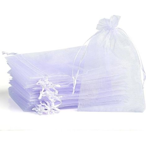 120 weiße Organzabeutel, Organza-Geschenktüten, 7 x 9 cm. Weiß. 7 x 9 cm (1/5)