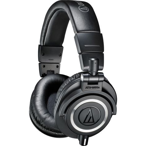 Audio-Technica ATH-M50X écouteur/casque Écouteurs Avec fil Arceau Musique Noir (1/5)