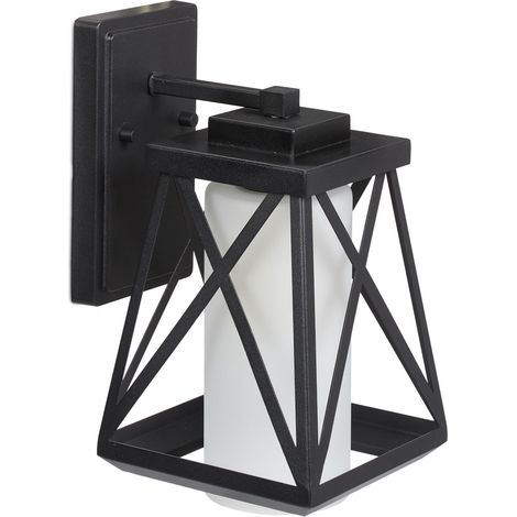 Aplique de pared exterior negro