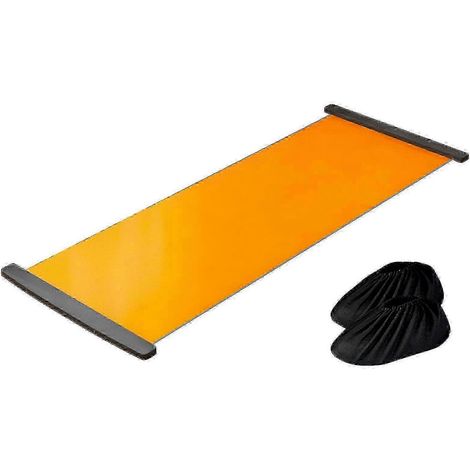 Tapis de glisse pour entraînement de patinage sportif - avec butées d'extrémité,Orange (1/2)