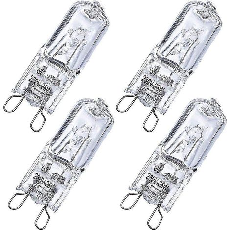 Lot de 4 ampoules G9 pour four halogène (25 W) (1/3)