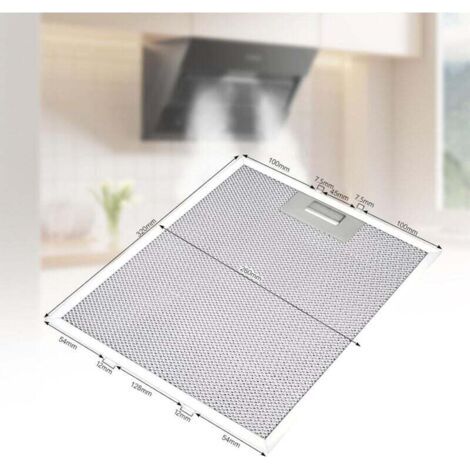NALOOKAMIC Lot de 2 filtres de rechange pour hotte aspirante 320 x 260 mm, filtres universels en alliage d'aluminium avec 5 couches d'aluminium, filtre à graisse en métal, filtres pour hotte de cuisi (1/3)