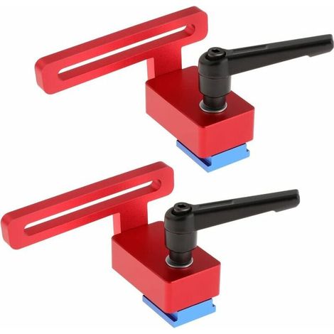 2 pièces butée de rail de guidage en T pour outils manuels de travail du bois M6 T-Slot T-Track (1/4)