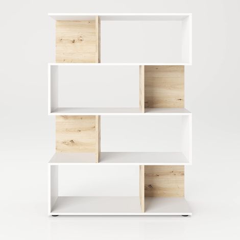 Étagère 8 casiers Chêne Artisan Blanc (1/3)