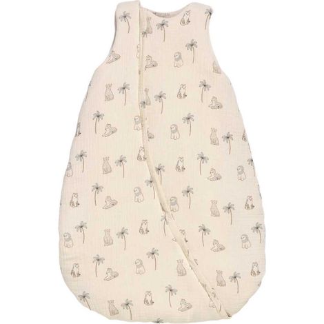 Douillette naissance - CANDIDE - 70 cm - 3/9 mois - Blanc imprimé lange tigre