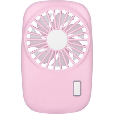 1 Mini-Ventilator (rosa), leistungsstark, Geschwindigkeit einstellbar, USB-Ladefunktion, geeignet für Kinder, Mädchen, Frauen, Zuhause, Büro (1/4)