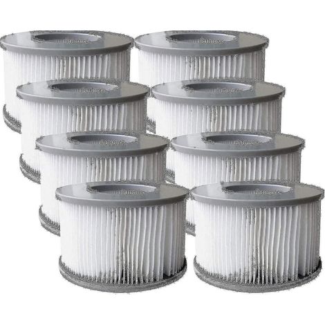 Lot de 8 cartouches filtrantes de rechange pour piscine gonflable Mspa, jacuzzi RuikaluckyQUU, grandes quantités disponibles, contactez-nous-AquaForge (1/2)