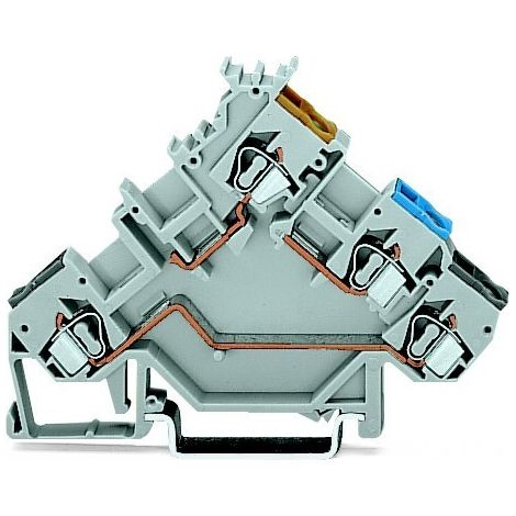 Connettore per guida DIN (per pressostati e termostati) 2,5 mm² grigio 280-560
