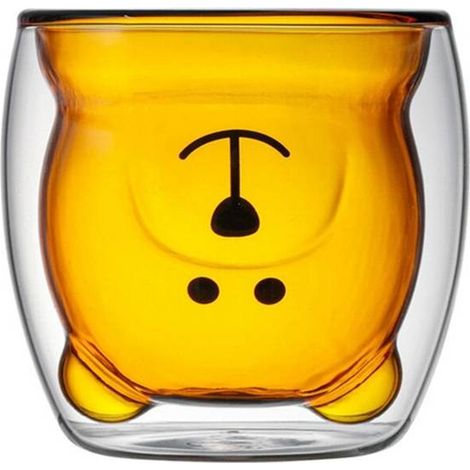 Teddybär-Doppelwandglas – Braun (1/2)
