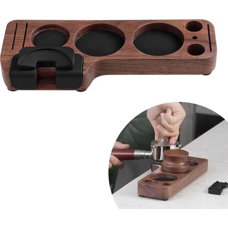 Tamper Station, 51-58mm Café Tamper Fabriqué en Bois de Barista Accessoires Universelle Convient à Porte Filtres, Espresso Tamper, Tasseur Café