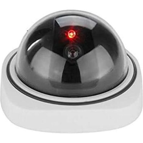 Caméra de surveillance factice intérieure/extérieure, fausse caméra de surveillance dôme avec caméra de sécurité émulée (1/5)