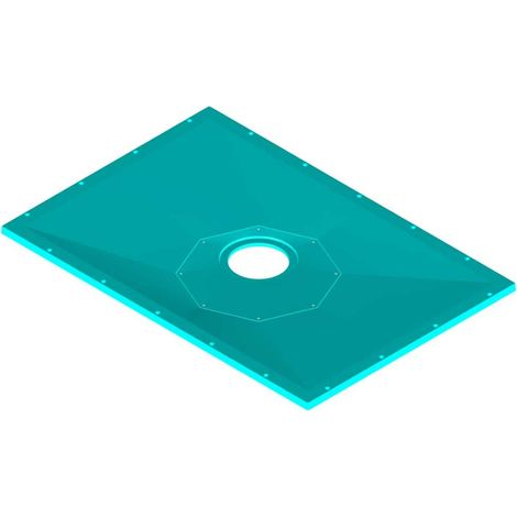 AKW Tuff Form8 Rectangular Wet Room Floor Former with Rotatable Drain Outlet 1135mm x 770mm (1/5)