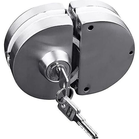 Serrure pour porte coulissante avec clé - Acier inoxydable (1/5)